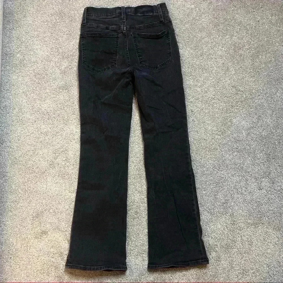 Madewell Boot Cut Jeans Cali Demi Boot Grey Button Fly Cropped - Picture 2 of 10